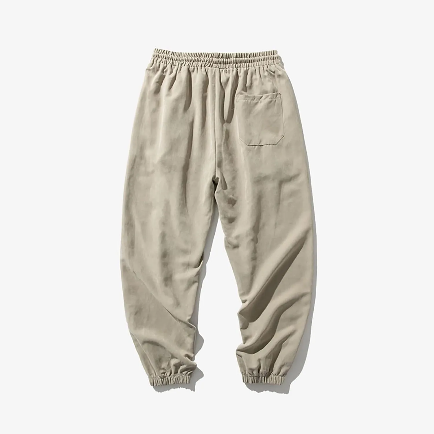 Man Pants for Men Fashion Casual Solid Stretch Waist Drawstring Trousers Outdoor Fashion Fall Baggy Joggers Sweatpant