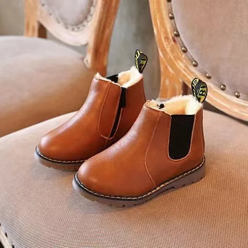 Mateo Vintage Zipper Plush Martin Boots