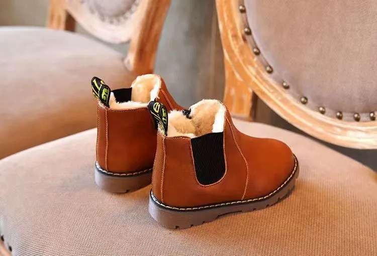 Mateo Vintage Zipper Plush Martin Boots