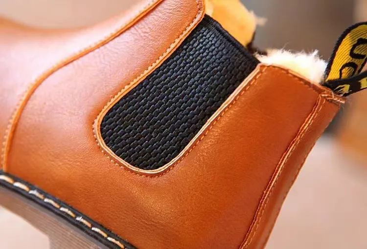 Mateo Vintage Zipper Plush Martin Boots