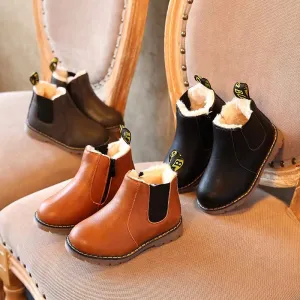 Mateo Vintage Zipper Plush Martin Boots