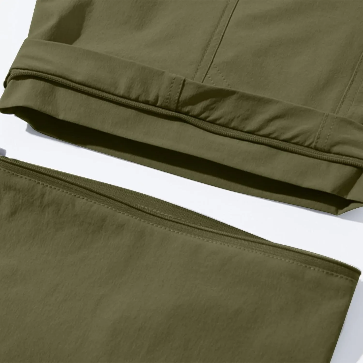 Men Cargo Pants Regular Fit Solid Quick Dry Zip Off Straight Legs Casual Multi Pockets Work Utility Loose Trouser