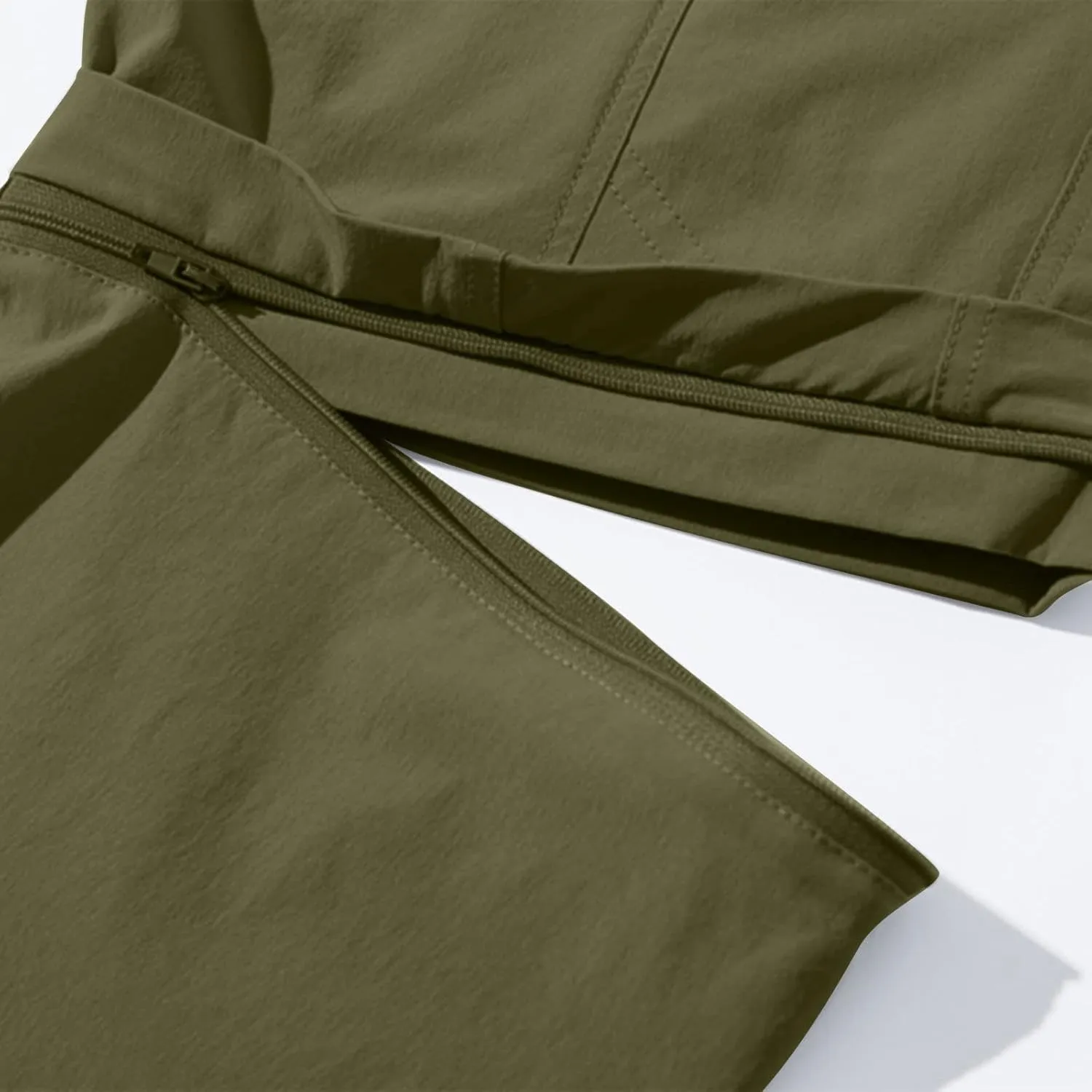 Men Cargo Pants Regular Fit Solid Quick Dry Zip Off Straight Legs Casual Multi Pockets Work Utility Loose Trouser