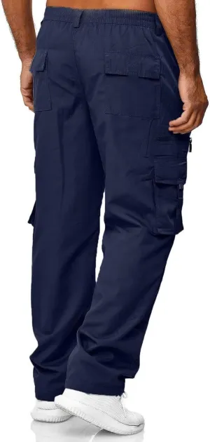 Men Jogging Bottoms Pants Casual Breathable Joggers Outdoor Sweatpants Elasticated Waist Cargo Pant