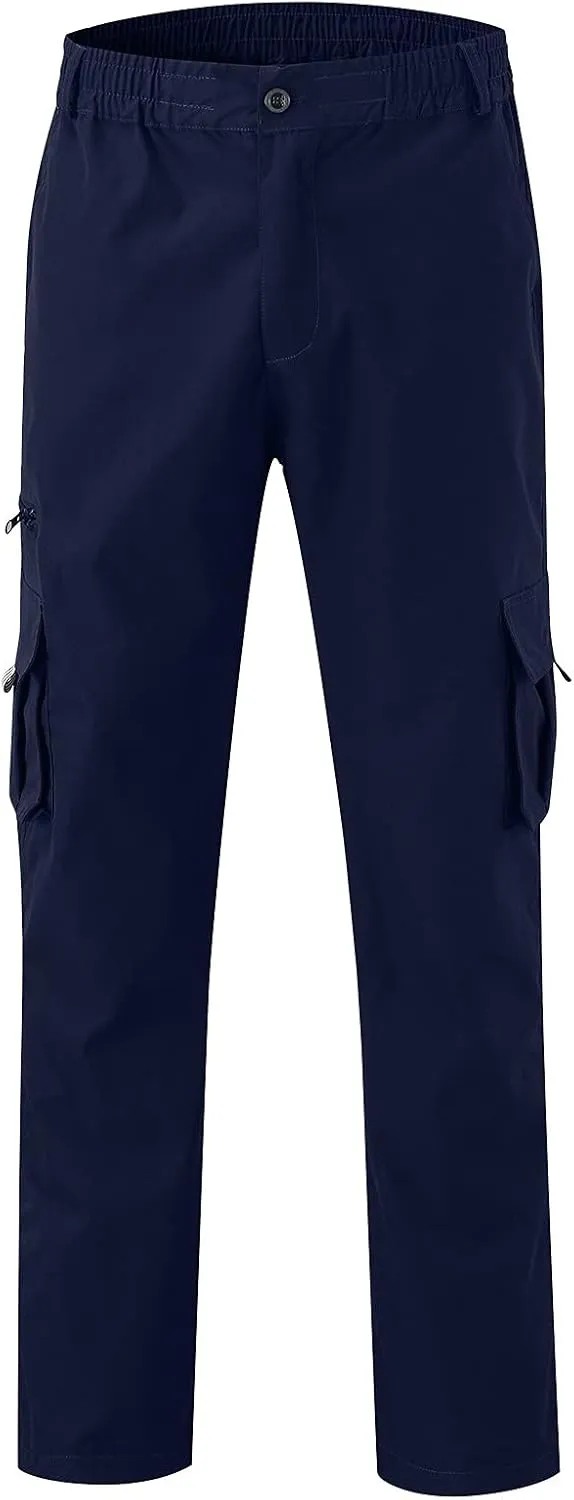 Men Outdoor Cargo Pants Relaxed Fit Lightweight Tactical Pant Hiking Jogger Classic Fit Multi Pockets 2024