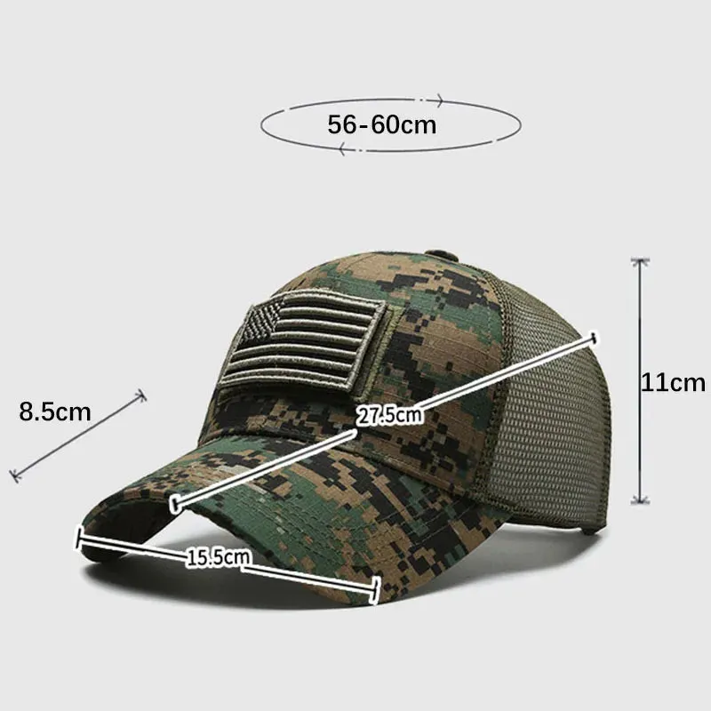 Men's American Flag Camouflage Baseball Cap