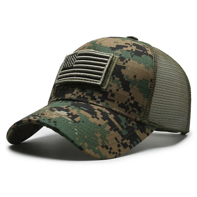 Men's American Flag Camouflage Baseball Cap