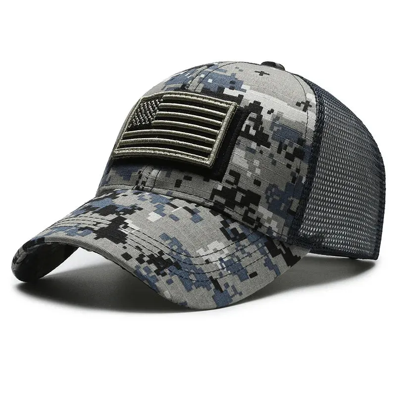 Men's American Flag Camouflage Baseball Cap
