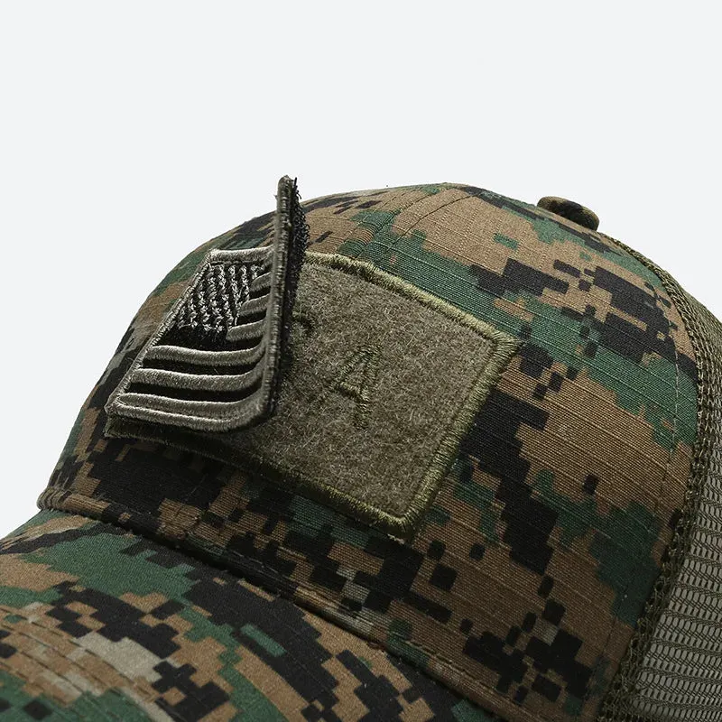 Men's American Flag Camouflage Baseball Cap