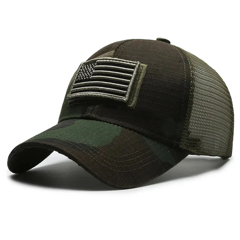 Men's American Flag Camouflage Baseball Cap