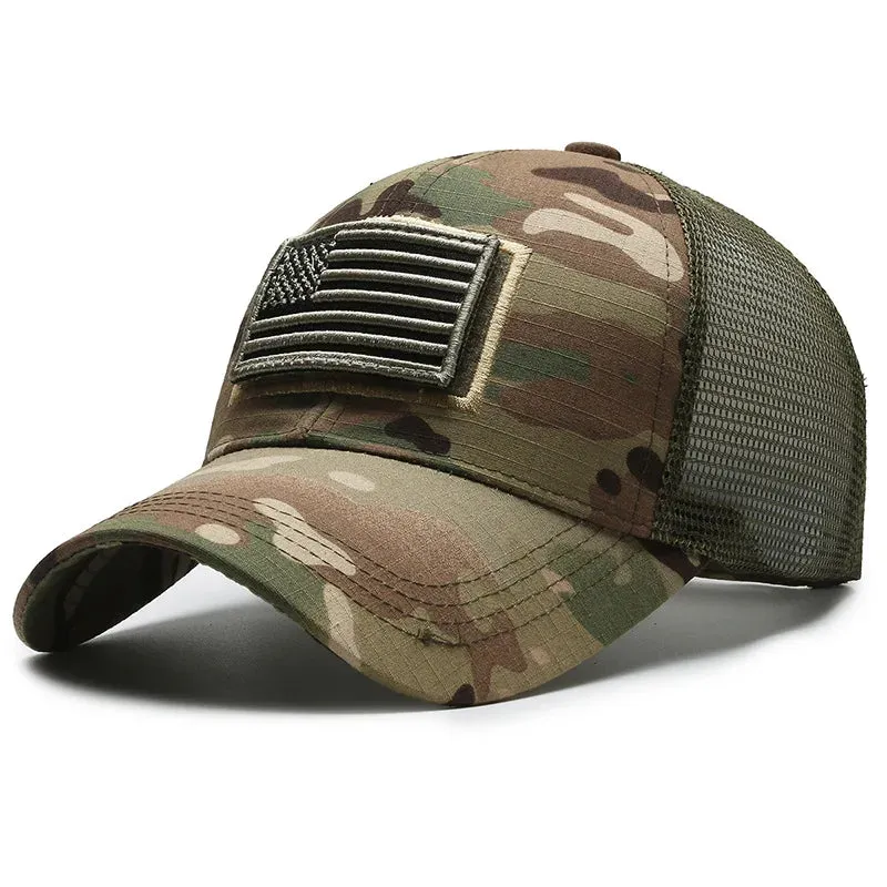 Men's American Flag Camouflage Baseball Cap