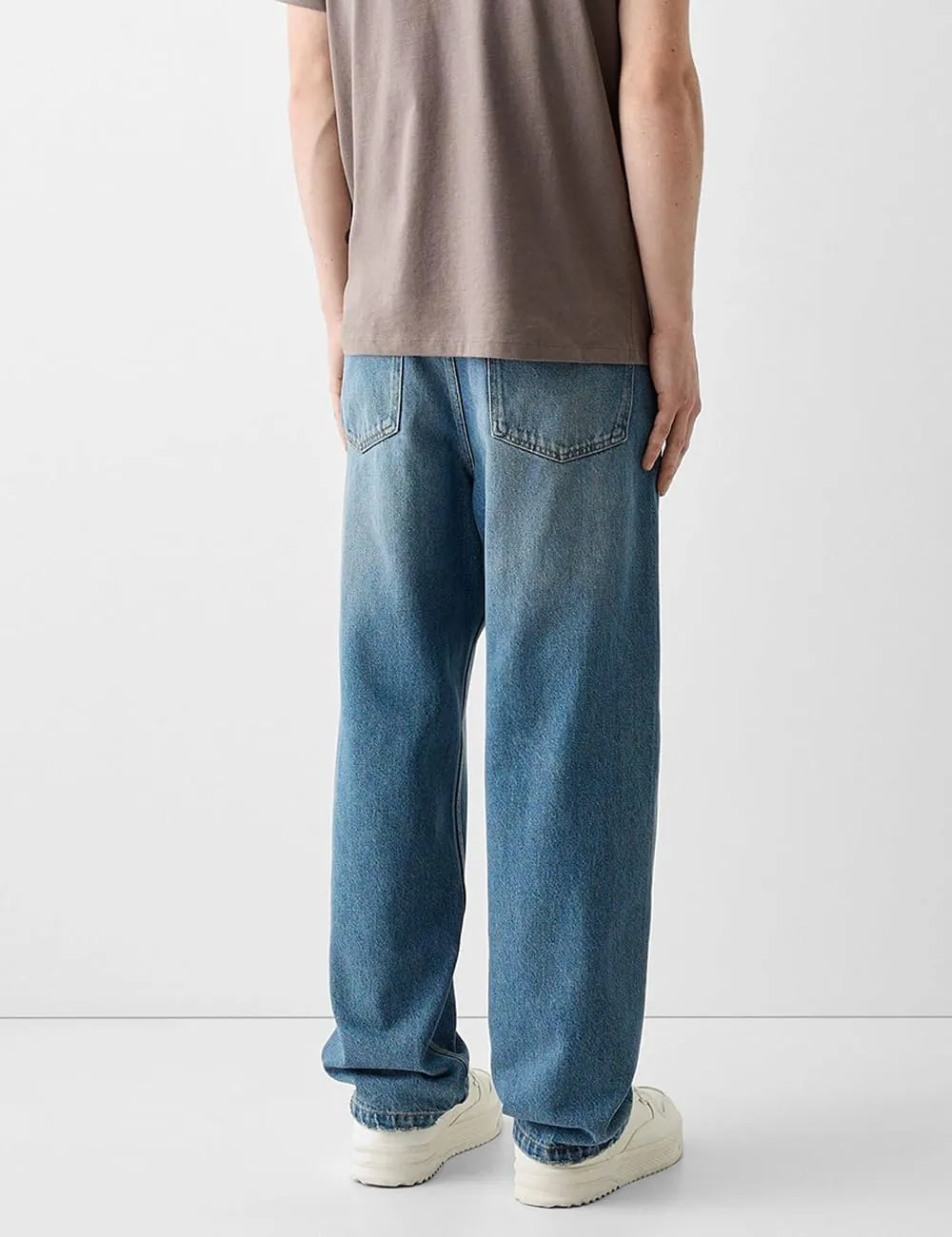 Men's Baggy Jeans Loose Fit Y2k Skater Denim Pants Casual Vintage Fashion Straight Leg Hip Hop Trousers