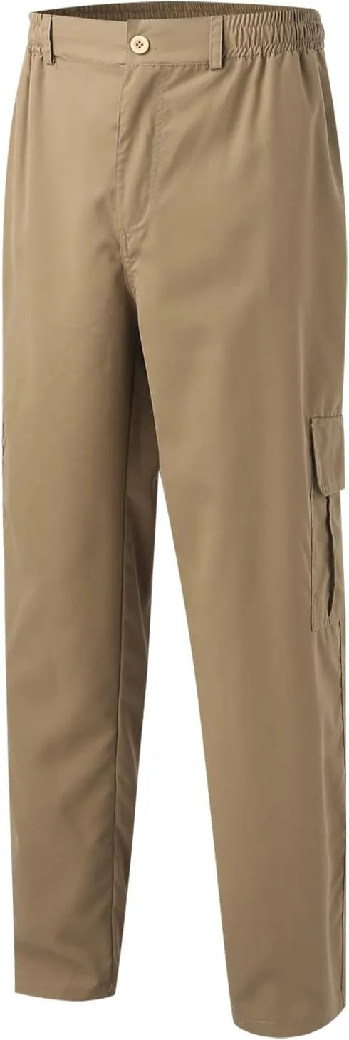 Men's Cargo Pants with Mutil Pockets Open Bottom Big and Tall Sweatpants Lightweight Elastic Waiset Casual Athletic Joggers
