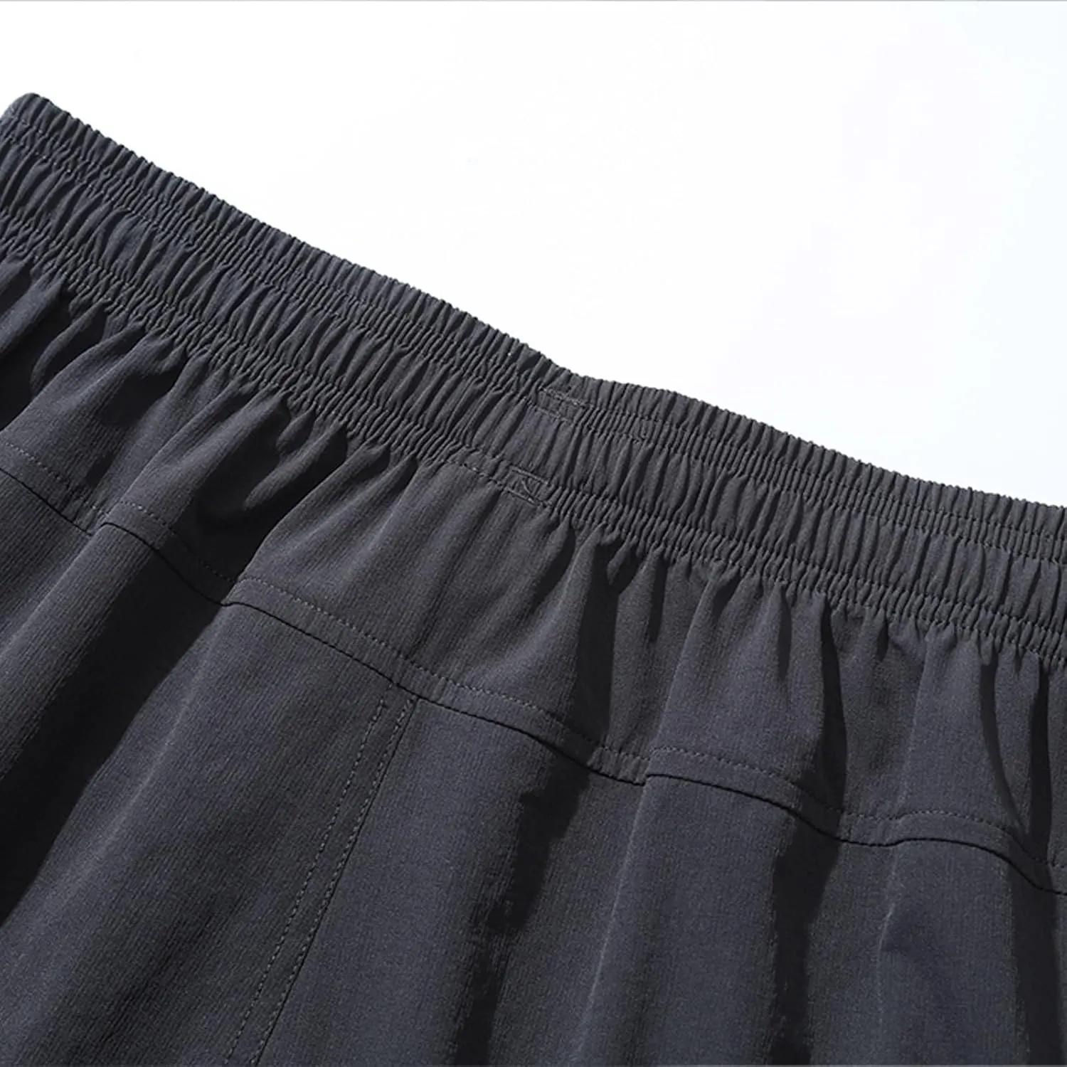Mens Casual Joggers Pants Elastic Drawstring Tapered Cargo Hiking Pants Outdoor Track Sweatpants with Multi Pockets