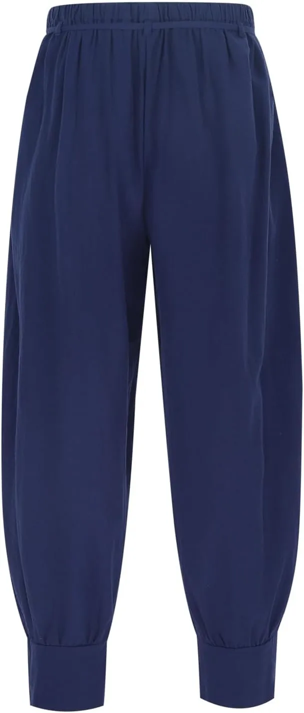 Mens Casual Pants Elastic Waist Drawstring Retro Medieval Tapered Pants Lightweight Slim Fit Summer Beach Yoga Trousers