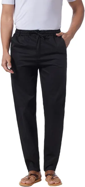 Men's Chino Pants Casual Stretch Waist Tapered Trousers Slim Fit Dress Pants Casual Stretch Twill Pant with Pockets