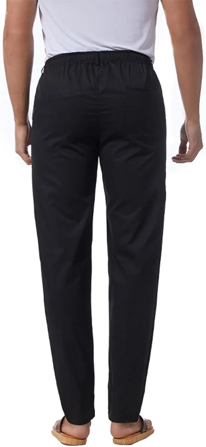 Men's Chino Pants Casual Stretch Waist Tapered Trousers Slim Fit Dress Pants Casual Stretch Twill Pant with Pockets