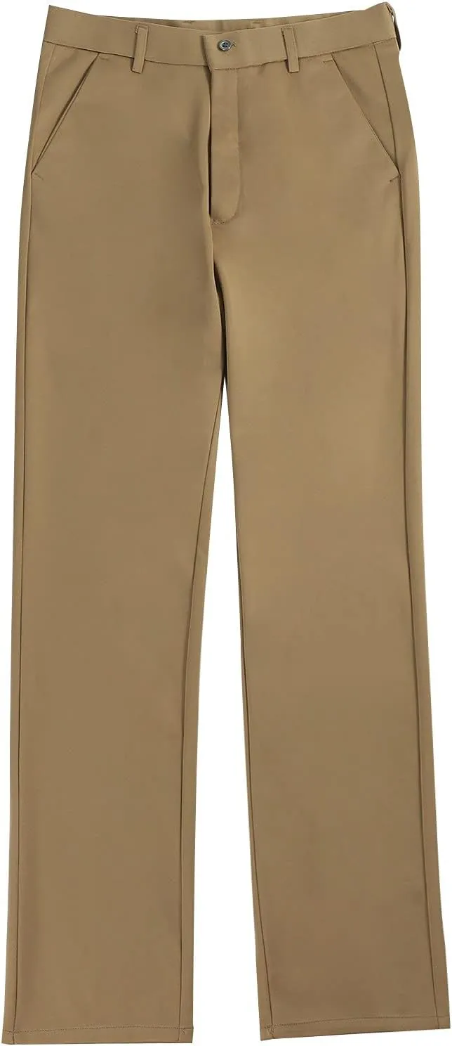 Mens Chinos Pants,Slim Fit Skinny Stretch Dress Pants Straight Leg Zipper Button Business Classic Dress Trousers