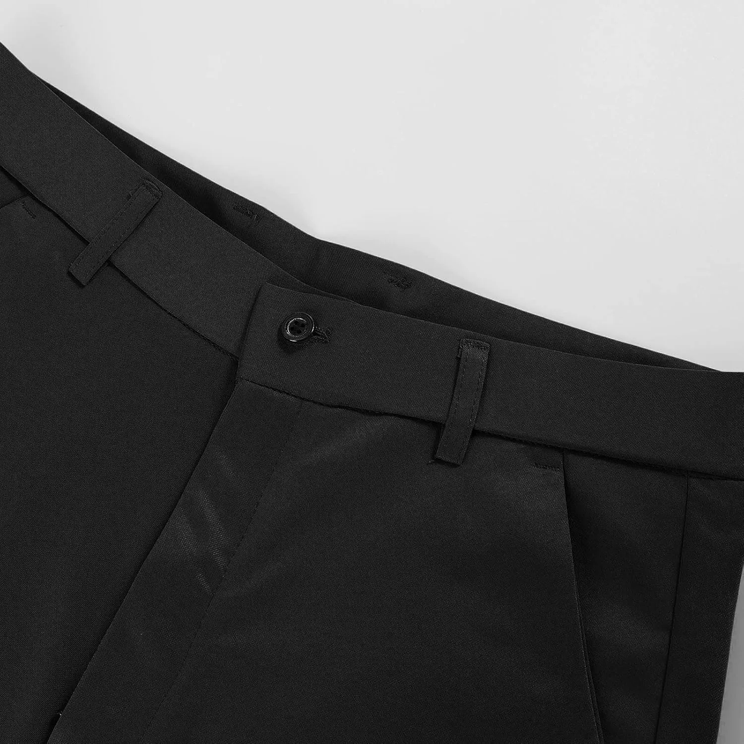 Mens Chinos Pants,Slim Fit Skinny Stretch Dress Pants Straight Leg Zipper Button Business Classic Dress Trousers