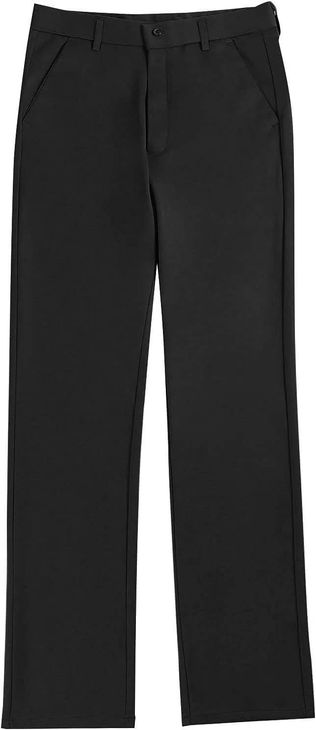 Mens Chinos Pants,Slim Fit Skinny Stretch Dress Pants Straight Leg Zipper Button Business Classic Dress Trousers