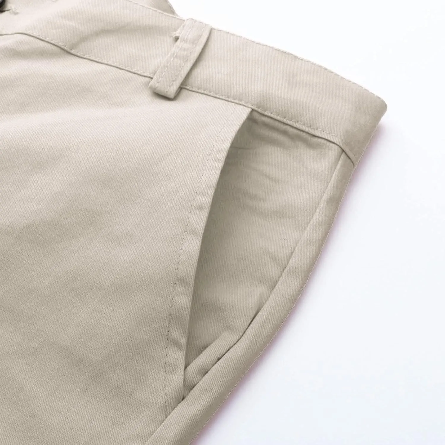Mens Chinos Slim Fit Stretch Flat-Front Skinny Dress Pants Comfort Casual Solid Trousers