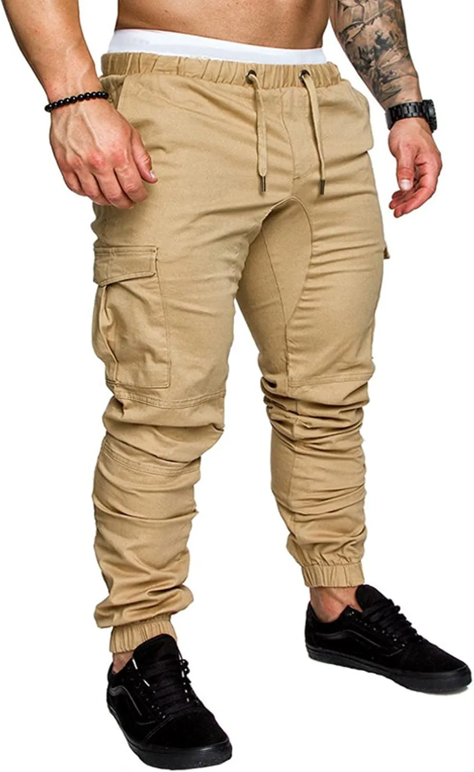 Men's Fashion Loose Handsome PocketJeans Pants Tooling Camouflage Pants M-4XL