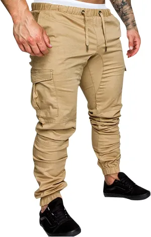 Men's Fashion Loose Handsome PocketJeans Pants Tooling Camouflage Pants M-4XL