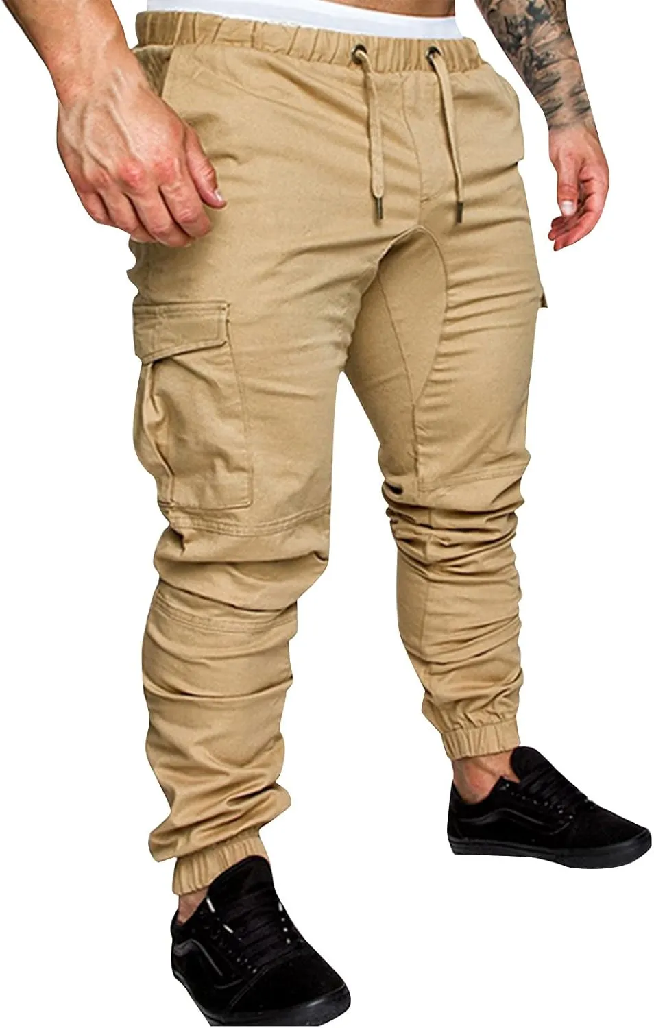 Men's Fashion Loose Handsome PocketJeans Pants Tooling Camouflage Pants M-4XL