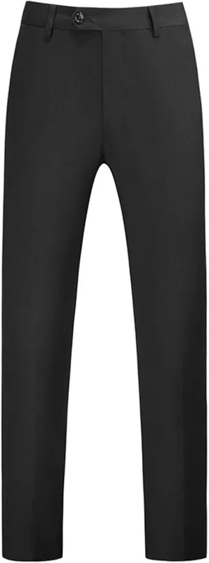 Men's Formal Dress Pants Traveler Stretch Slim Fit Flat-Front Chino Golf Trousers Business Casual Office Work Suit Pants