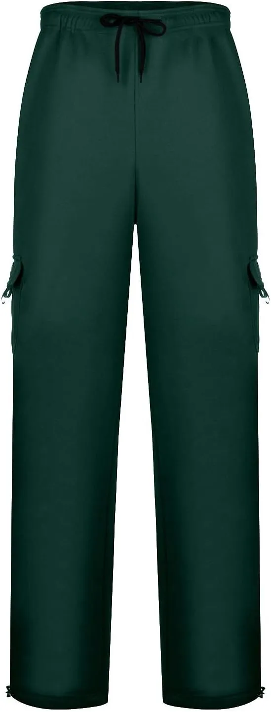 Men's Hip-Hop Pants Autumn and Winter Casual Solid Color Sports Pants with Cuffs, Fitness Pants with Pockets