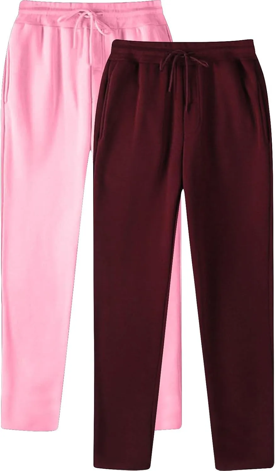 Mens Jogger Pants 2 Pack Sweatpants Lightweight Running Pant, Men Stretch Workout Jogging Gym Training Track Pants