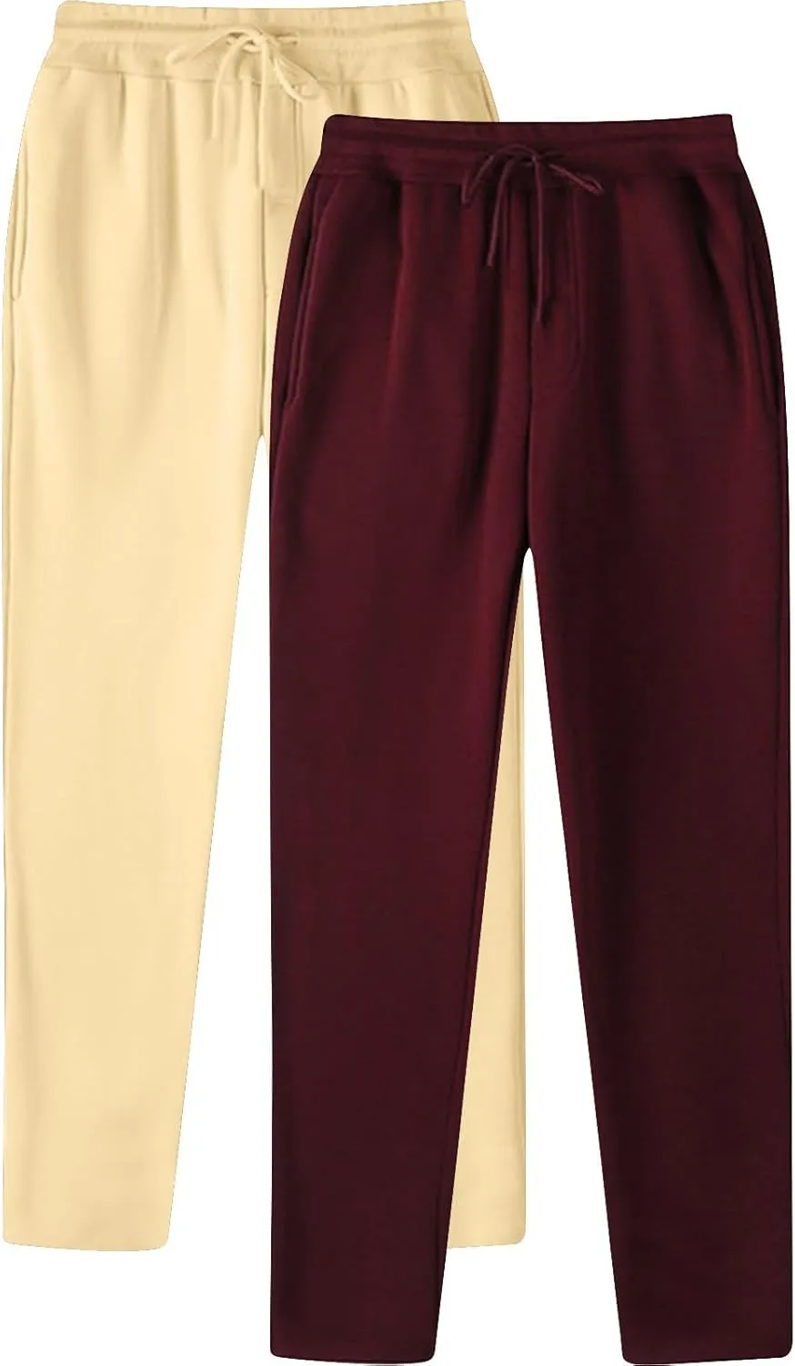 Mens Jogger Pants 2 Pack Sweatpants Lightweight Running Pant, Men Stretch Workout Jogging Gym Training Track Pants