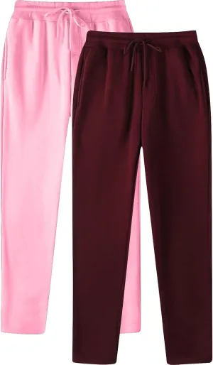 Mens Jogger Pants 2 Pack Sweatpants Lightweight Running Pant, Men Stretch Workout Jogging Gym Training Track Pants