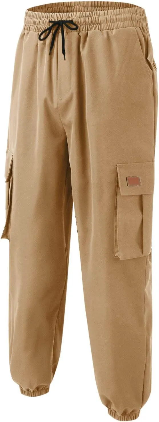 Men's Lightweight Hiking Pants Slim Fit Jogger Cargo Stretch Joggers Golf Work Pants for Men Travel Outdoor Pants