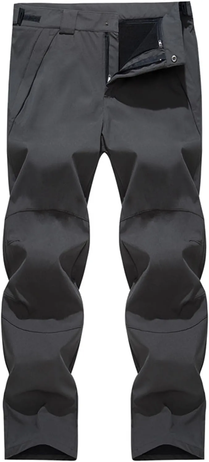 Mens Outdoor Hiking Assault Pants Casual Breathable Zip Off Solid Straight Legs Fashion Sweatpants Loose Trousers