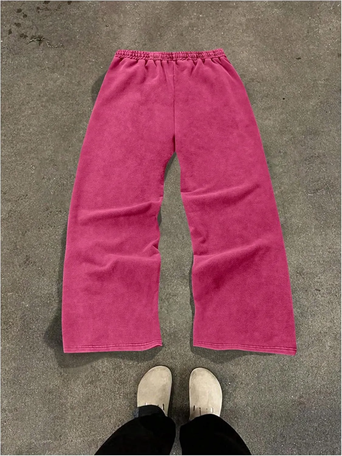 Men's Side Stripe Sweatpants Zipper Design Jogger Pants Drawstring Waist Wide Leg Trousers