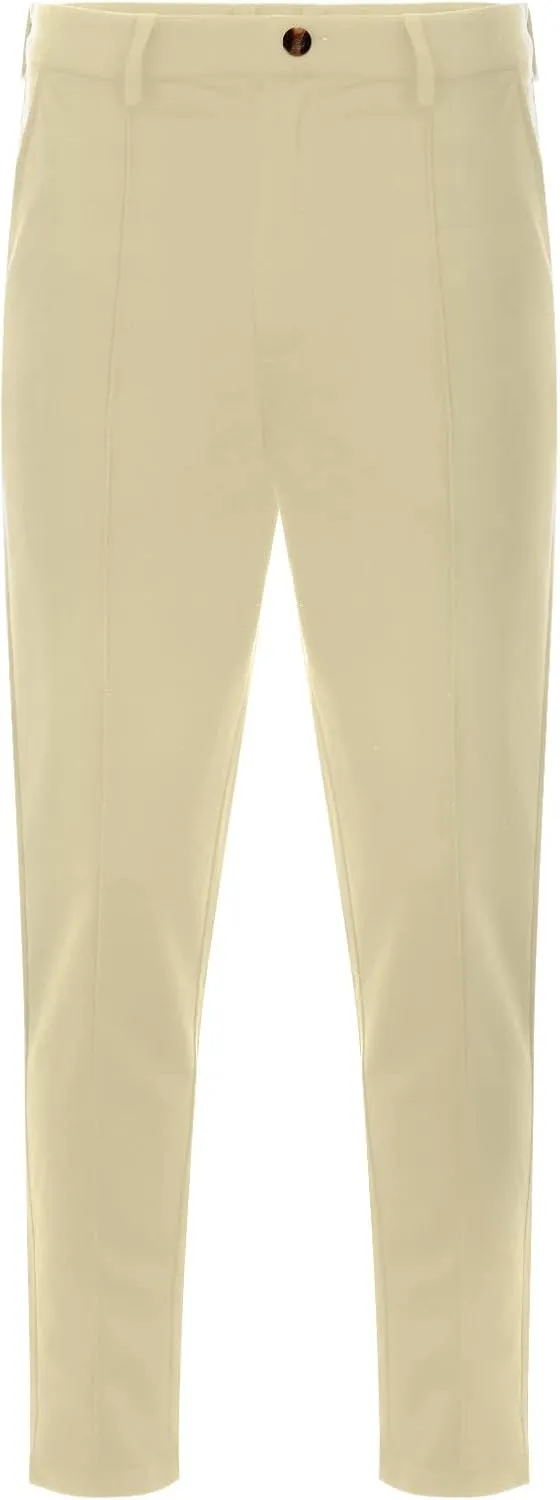 Mens Slim Fit Stretch Dress Pants Flat-Front Skinny Trousers Wrinkle-Fress Comfort Chino Pants for Business Work