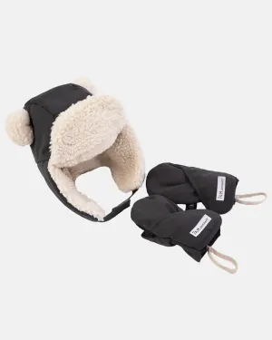 Mitten & Hat Set (Ears), Smokey