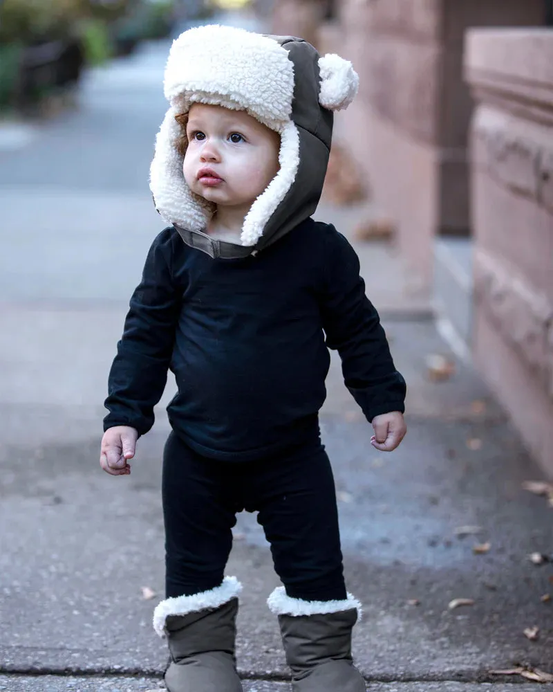 Mitten & Hat Set (Ears), Smokey