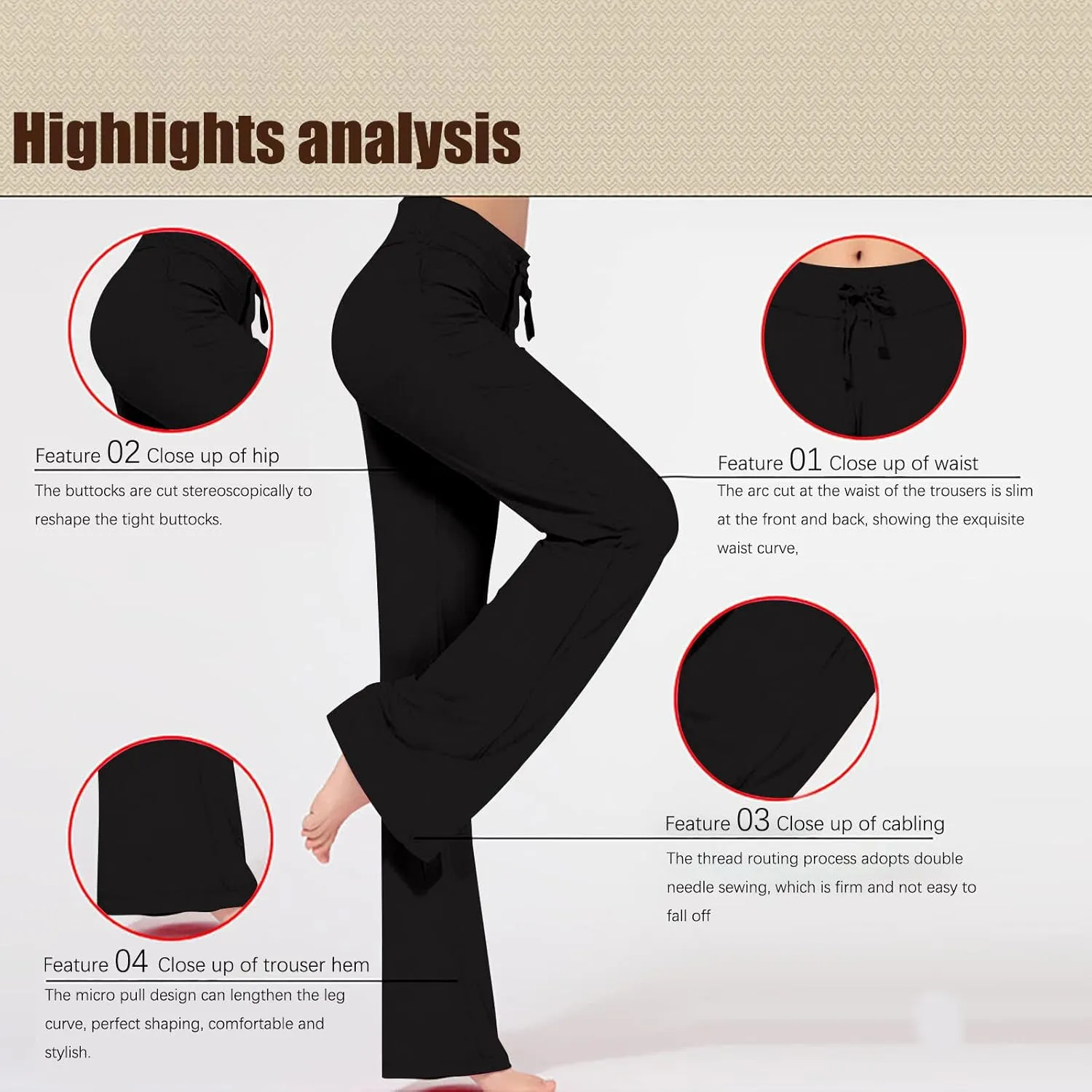 Modal Wide Leg Pants for Women Loose Fit Bootleg High Waisted Lounge Pants Casual Yoga Pilates Meditation Trousers