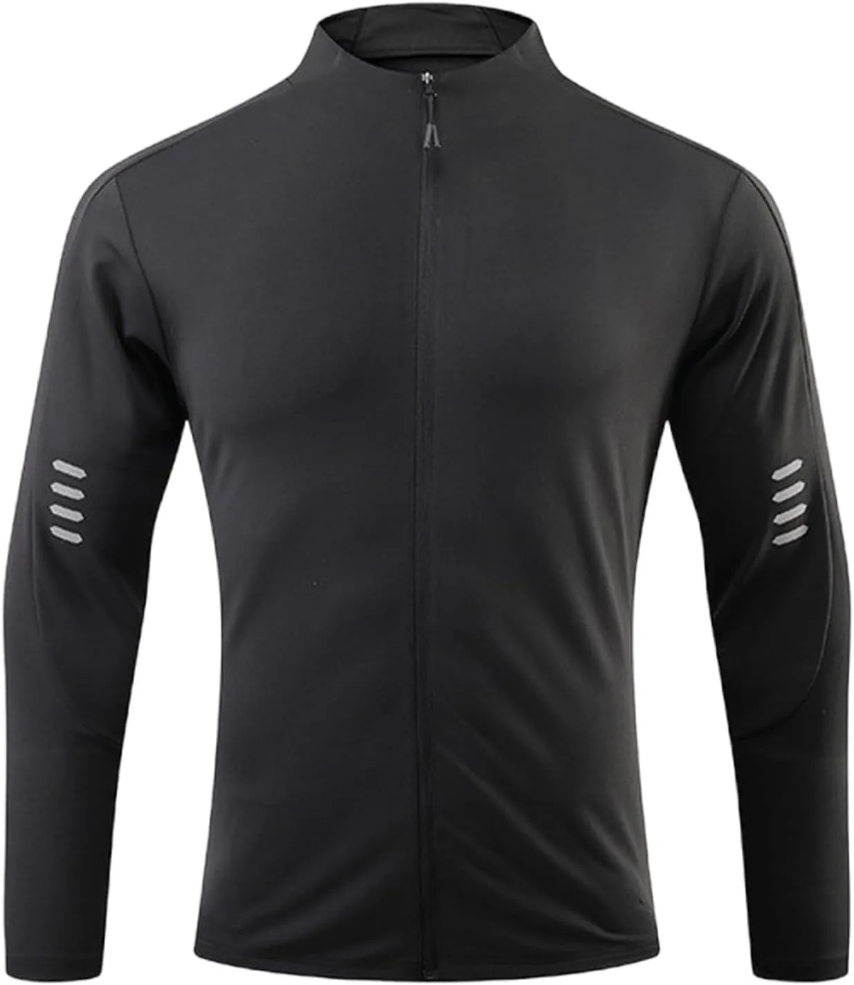 Moisture Wicking Shirts for Men Full Zip Quick Dry Long Sleeve Zipper Hoodie&Jacket Athletic Running Jacket M-3XL