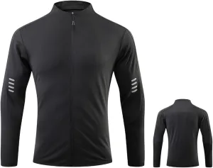 Moisture Wicking Shirts for Men Full Zip Quick Dry Long Sleeve Zipper Hoodie&Jacket Athletic Running Jacket M-3XL