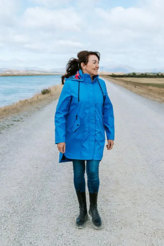 Moke Billie Raincoat Cobalt Puddles