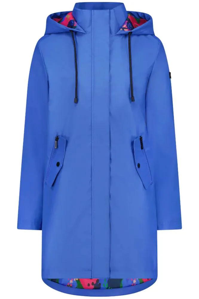 Moke Billie Raincoat Cobalt Puddles