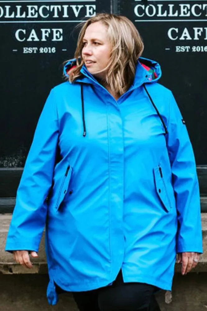 Moke Billie Raincoat Cobalt Puddles