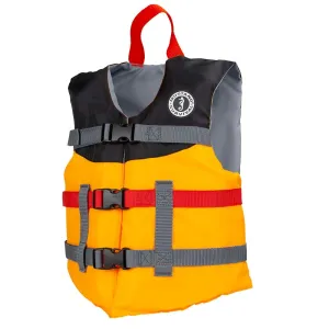Mustang MV2300 Youth Life Vest 50-90lbs - Mango/Black Foam Livery Jacket