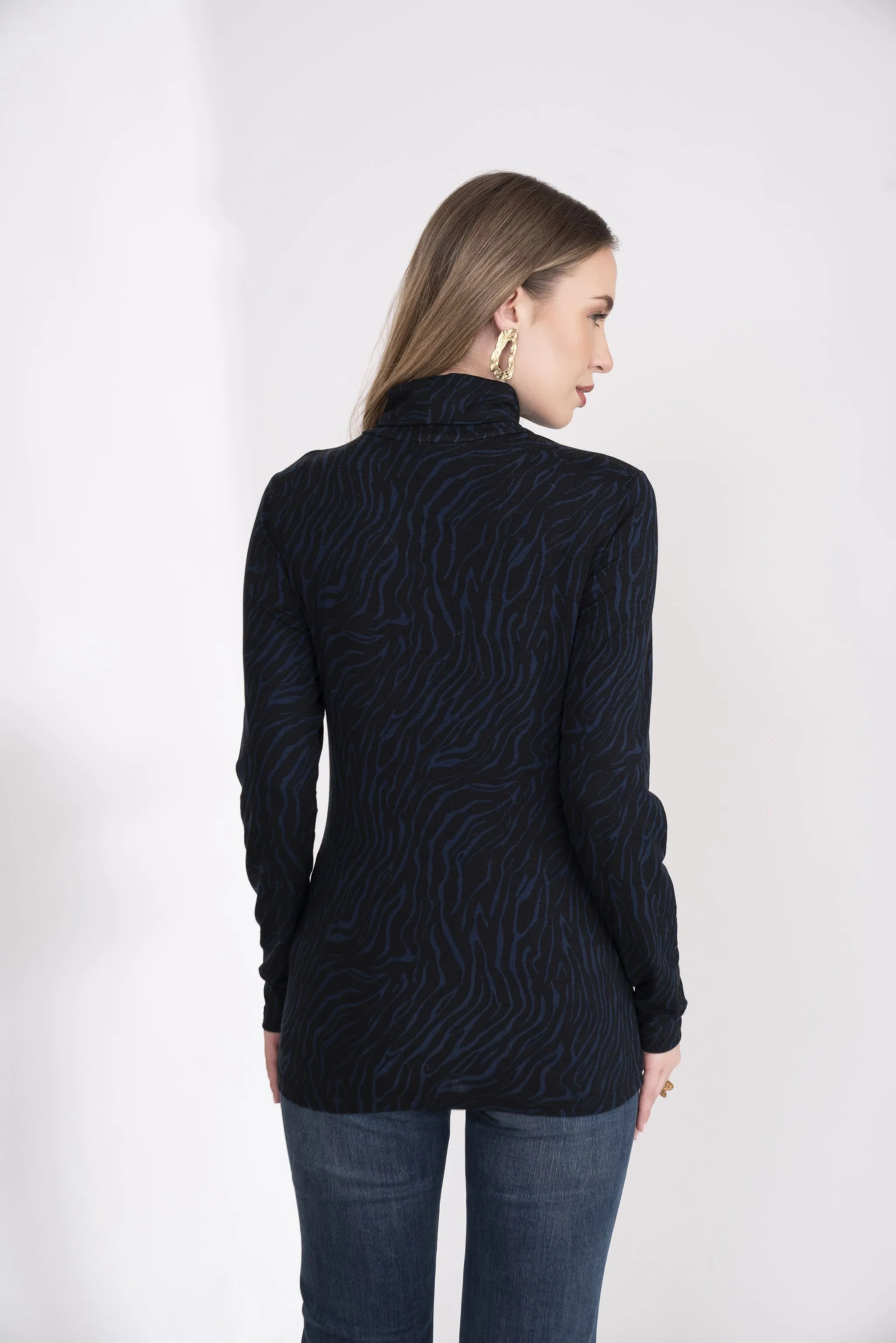 Navy Turtleneck T-shirt