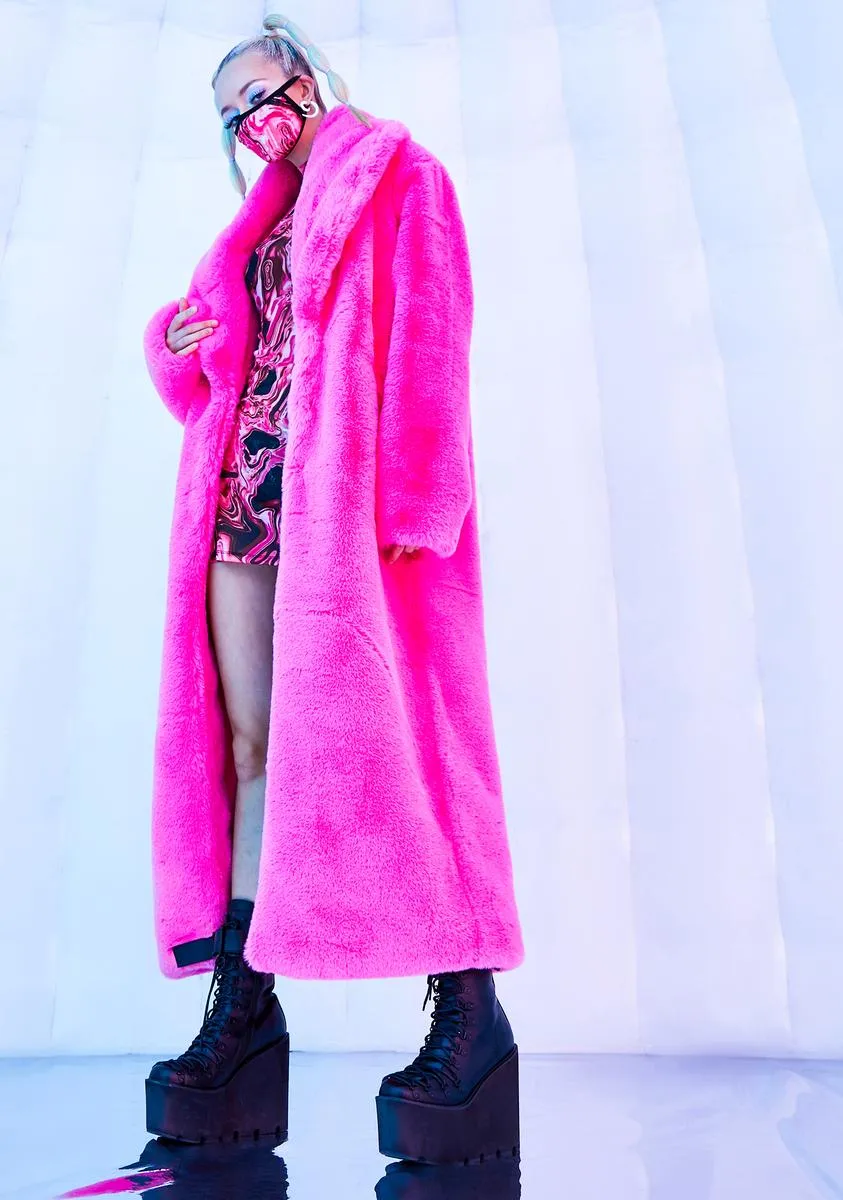 Neon Kitten Faux Fur Coat