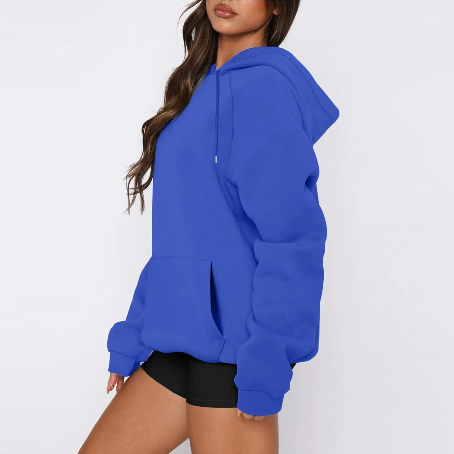 Oversized Hoodies for Women Fleece Hooded Sweatshirt Loose Fitting Tops Drawstring Long Sleeve Pullover with Pocket