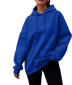 Oversized Hoodies For Women Trendy Long Sleeve Fall Sweatshirt Drawstring Drop Shoulder Tops With Pocket Fashion 2024